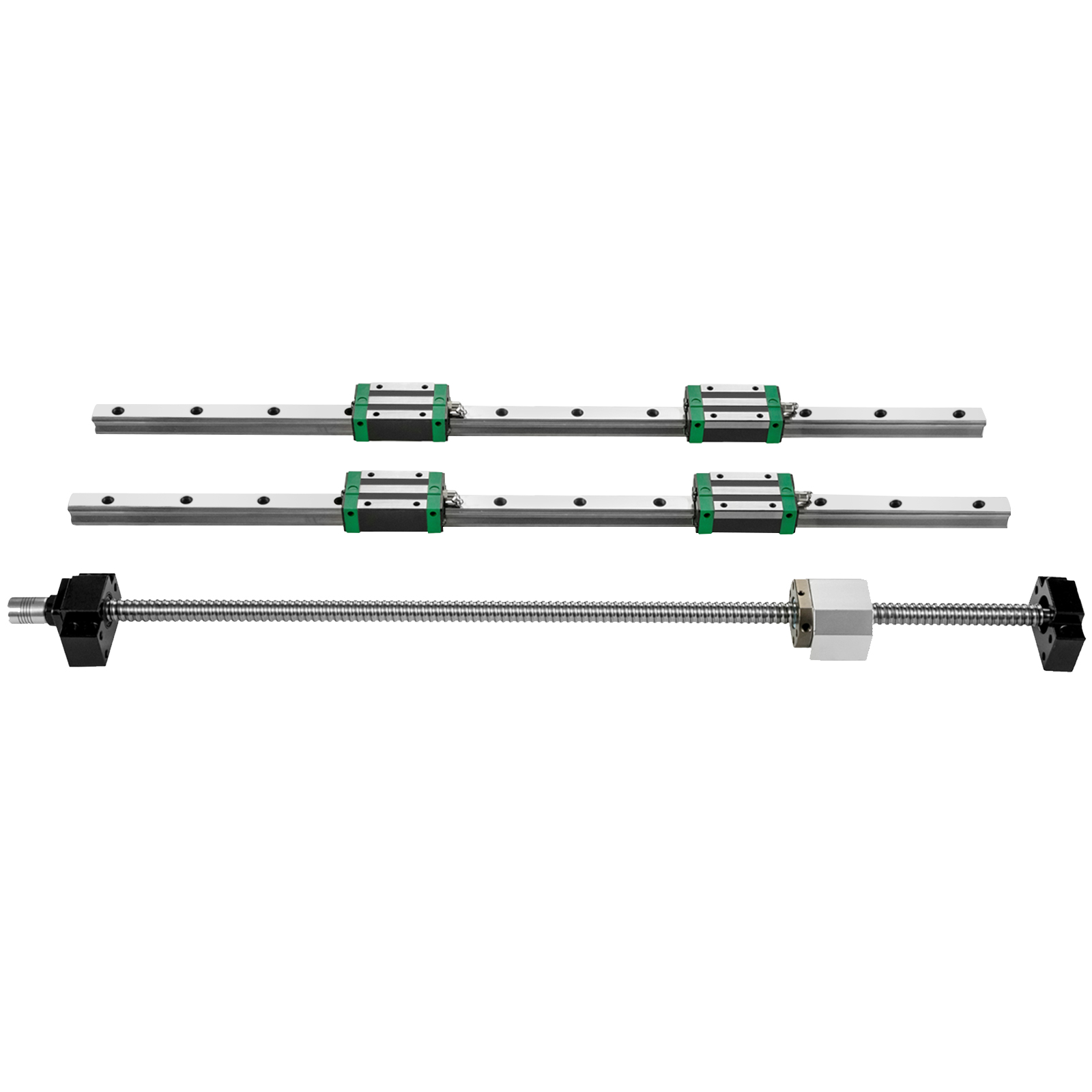 Hgr20 Linear Guide Rail Ballscrew Set - Lineaire geleiderail, 2 stuks, HGR20-1500 mm,